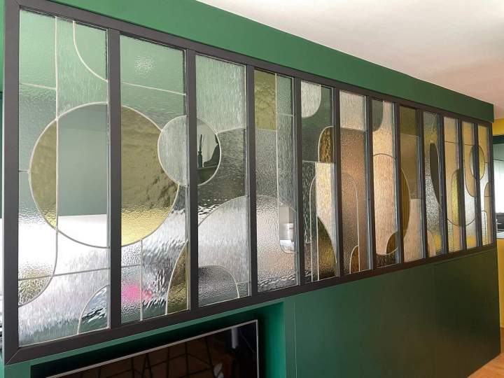 Verrière en bois sur mesure Saint-Romain-de-Popey