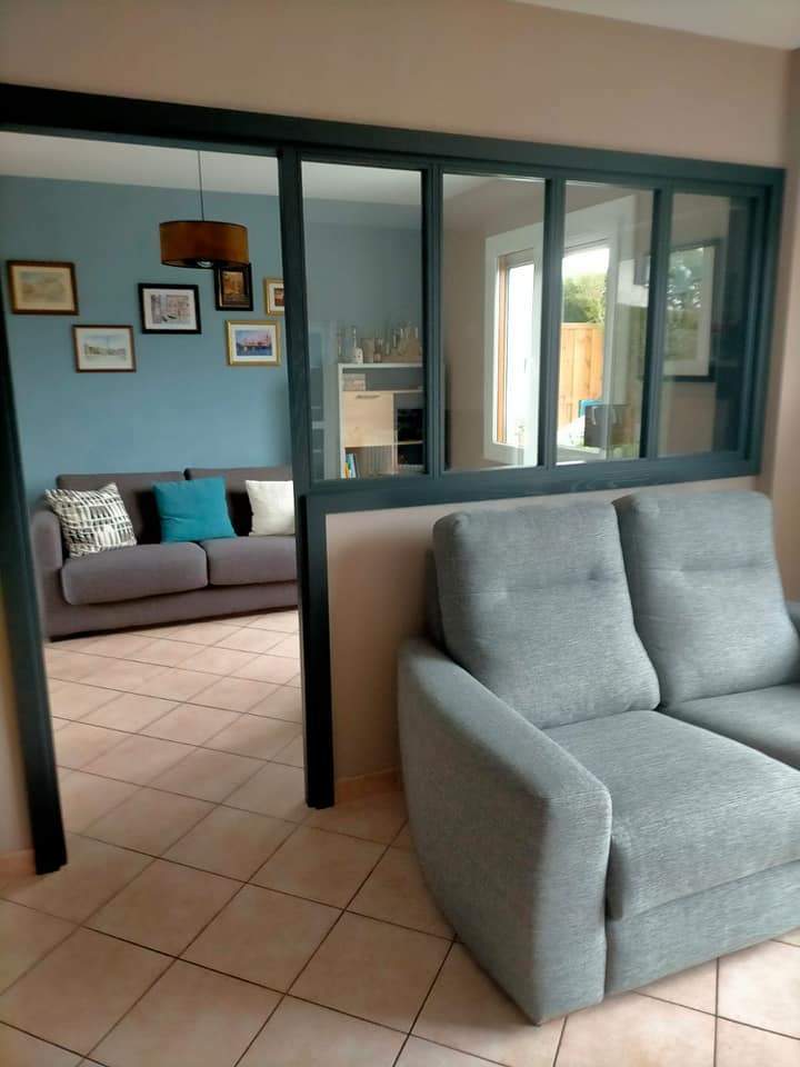 Verrière en bois avec vitrages Saint Romain de Popey