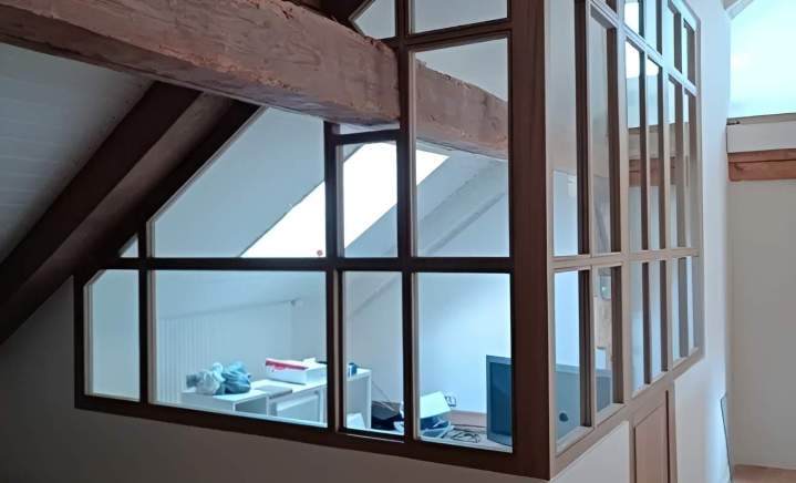 Verrière en bois sur mesure Saint Romain de Popey