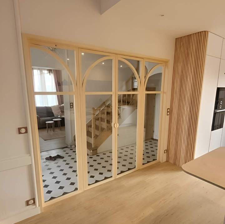 Verrière intérieure en bois Saint-Romain-de-Popey